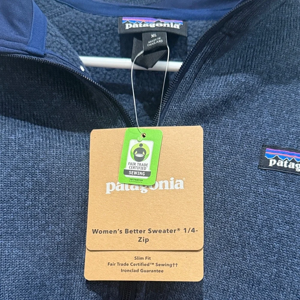 Patagonia Dark Blue Quarter-Zip Fleece - Picture 2 of 3